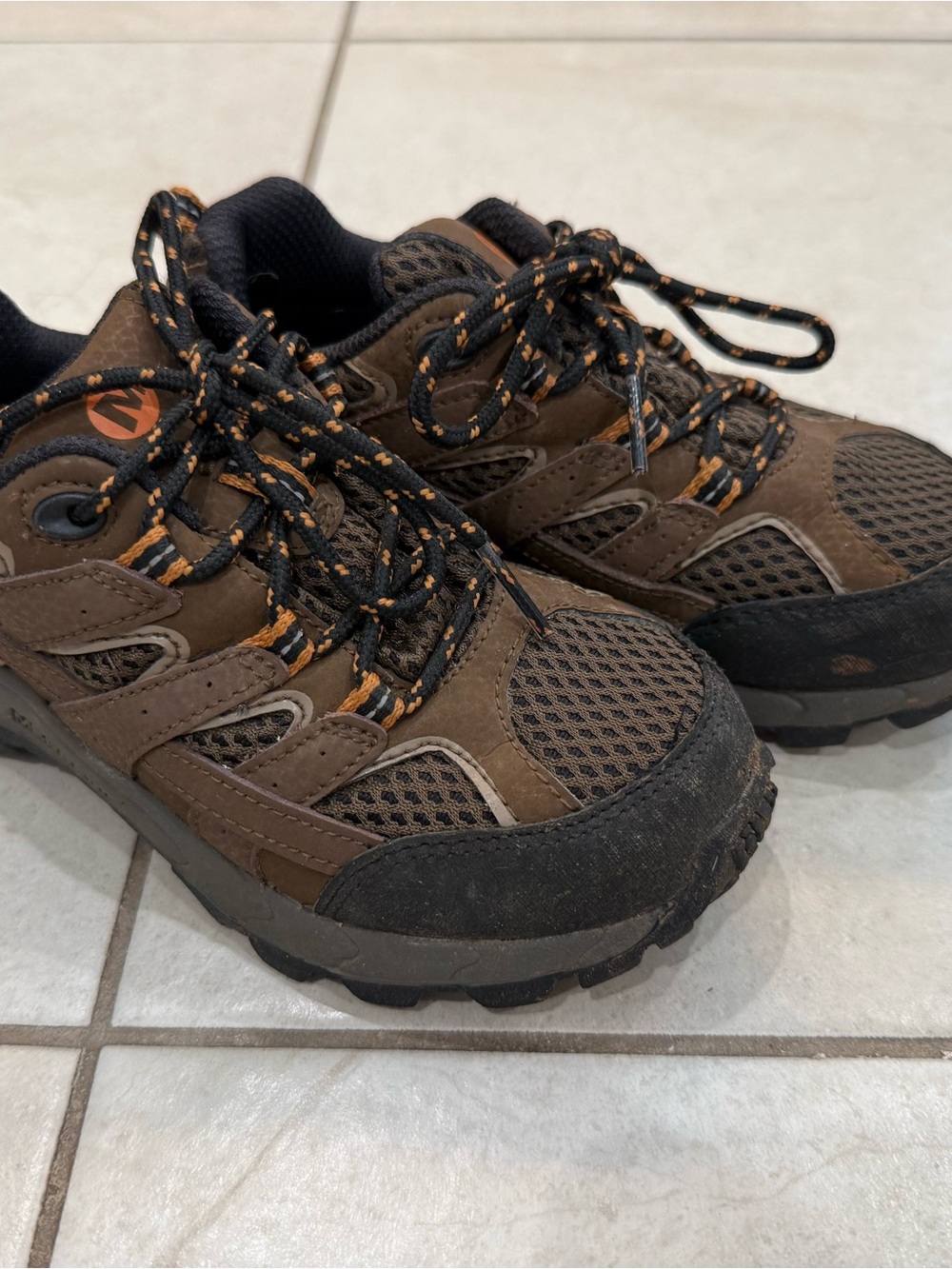 Merrell Kids Brown Outdoor Trail Shoes boys size 11